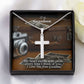 To My Grandson, My Heart Swells With Pride Every Time I Think of You - Stainless Cross Necklace - Gift for Grandson