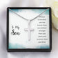 To My Son, Always Remember, You Are Braver Than You Believe - Stainless Steel Cross Necklace - Gift for Son