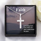 Faith is trusting God even when you don't understand his plan - Stainless Steel Cross Necklace - Gift for Him - Gift for Her
