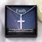 Faith It's all about Believing, you don't know how it will happen, but you know it will. - Stainless Steel Cross Necklace - Gift for Him - Gift for Her