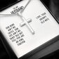 To My Husband, You Are My King Forever - Stainless Steel Cross Necklace - Gift for Husband