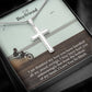 To My Boyfriend, I am Thankful My Love You Have Handled All My Mood Swings - Stainless Cross Necklace - Gift for Boyfriend