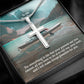 To My Nephew, Call Me, Your Aunt & I Will Make Things Possible For You - Stainless Cross Necklace with Message Card - Gift for Nephew