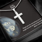 To My Dad, Thank You For Everything You've Taught Me - Stainless Cross Necklace - Gift for Dad