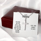 To My Husband, You Are My King Forever - Stainless Steel Cross Necklace - Gift for Husband