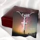 Faith is about being okay no matter how things turn out - Stainless Steel Cross Necklace - Gift for Him - Gift for Her
