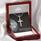 To My Dad, Thank You For Everything You've Taught Me - Stainless Cross Necklace - Gift for Dad