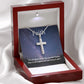 Faith It's all about Believing, you don't know how it will happen, but you know it will. - Stainless Steel Cross Necklace - Gift for Him - Gift for Her