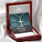 To My Son, See The Invisible, Believe The Unbelievable And Receive The Impossible - Stainless Steel Cross Necklace - Gift for Son