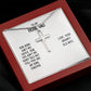 To My Husband, You Are My King Forever - Stainless Steel Cross Necklace - Gift for Husband