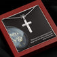 To My Dad, Thank You For Everything You've Taught Me - Stainless Cross Necklace - Gift for Dad