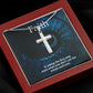 Faith is taking the first step even when you don't see the whole staircase - Stainless Steel Cross Necklace - Gift for Him - Gift for Her