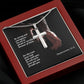 Be Strong and Courageous. Do Not Be Afraid - Stainless Cross Necklace with Message Card - Gift for Him