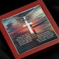 To My Soulmate, Love Is A Wonderful Adventure, & I Am Pleased To See Ours Growing With Time - Stainless Cross Necklace with Message Card - Gift for Him