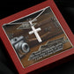 To My Grandson, My Heart Swells With Pride Every Time I Think of You - Stainless Cross Necklace - Gift for Grandson