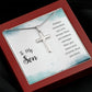 To My Son, Always Remember, You Are Braver Than You Believe - Stainless Steel Cross Necklace - Gift for Son