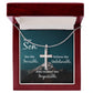 To My Son, See The Invisible, Believe The Unbelievable And Receive The Impossible - Stainless Steel Cross Necklace - Gift for Son