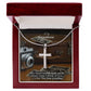 To My Grandson, My Heart Swells With Pride Every Time I Think of You - Stainless Cross Necklace - Gift for Grandson