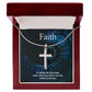 Faith is taking the first step even when you don't see the whole staircase - Stainless Steel Cross Necklace - Gift for Him - Gift for Her