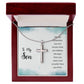 To My Son, Always Remember, You Are Braver Than You Believe - Stainless Steel Cross Necklace - Gift for Son