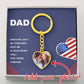Dad, When We Can't Be Together, Keep Me In Your Heart - Upload Photo Heart Keychain - Gift for Dad